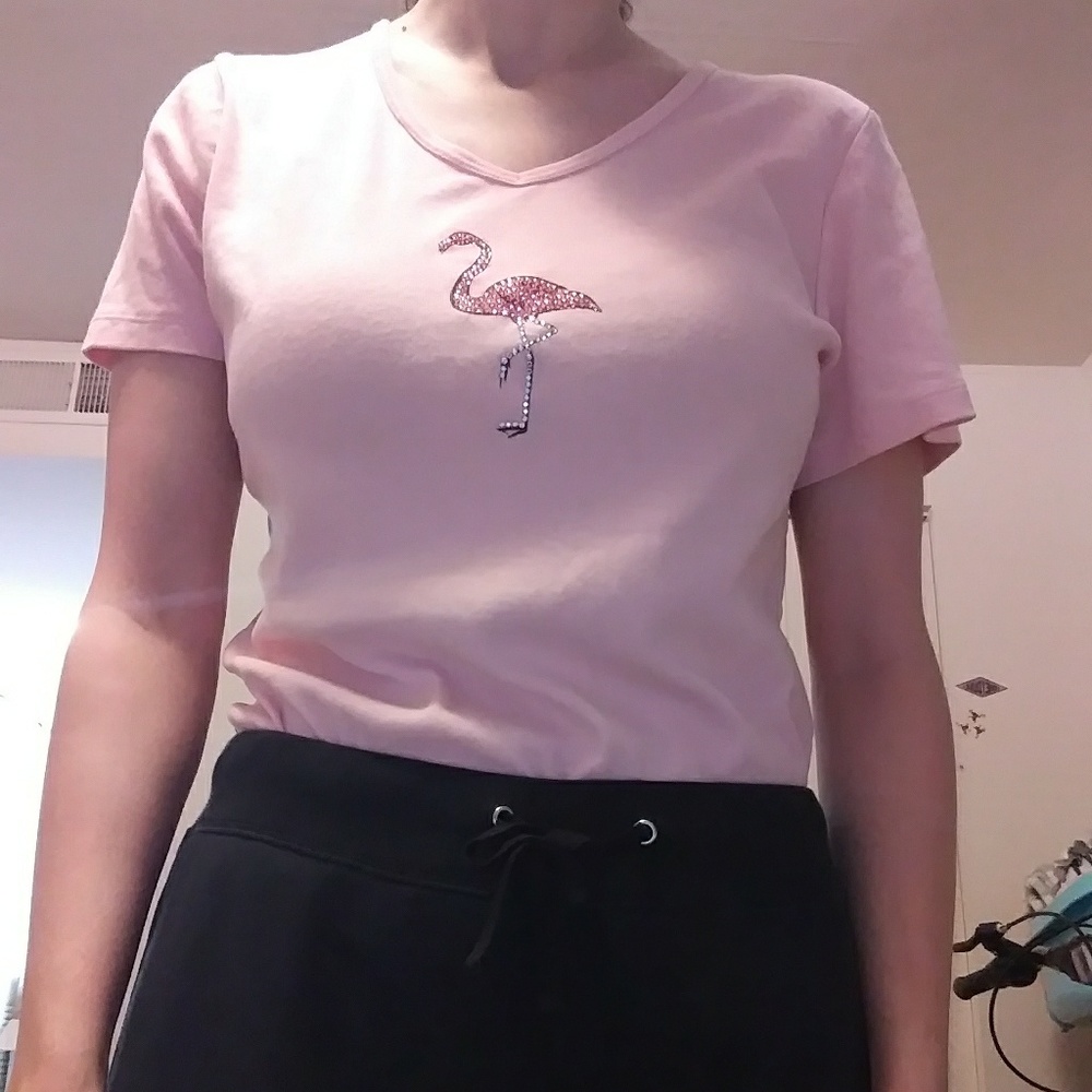 Tapemeasure Florida Beach Jewel Pink Flamingo Tee